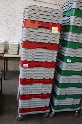 Lot 790 - Six glass washer trays containing a large...