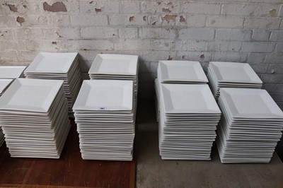 Lot 791 - Approximately 200 25cm square dinner plates