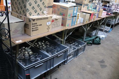 Lot 741 - Thirteen 90 x 60cm folding trestle tables (Not...