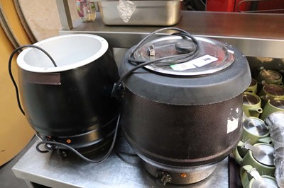 Lot 748 - Two soup kettles