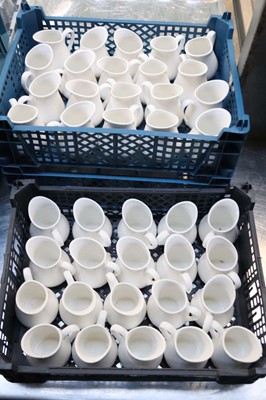 Lot 754 - Three plastic trays containing small creamers