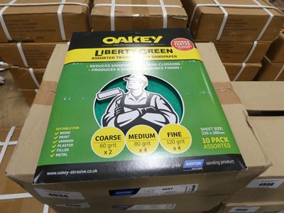 Lot 4544 - Oakey Liberty Green 10 pack assorted grit...