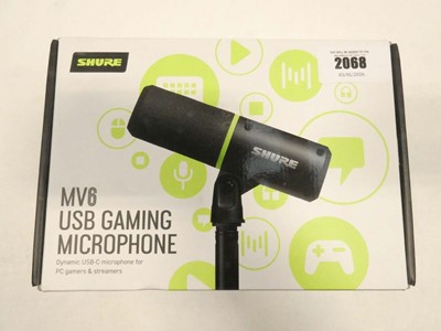 Lot 2068 - Shure MV6 USB gaming microphone, boxed