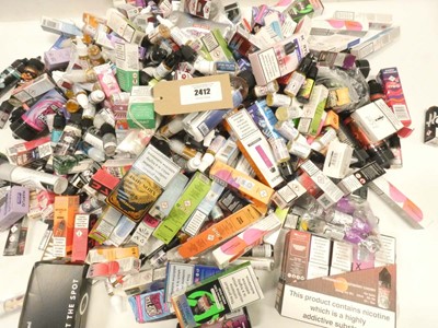 Lot 2412 - Quantity of mixed vape liquid flavours / salts...