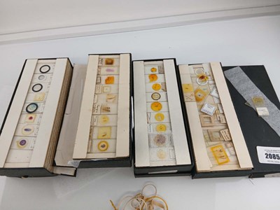 Lot 2085 - 4 boxes of microscope slides examples