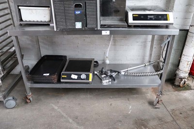 Lot 1 - 150cm stainless steel preparation table on...