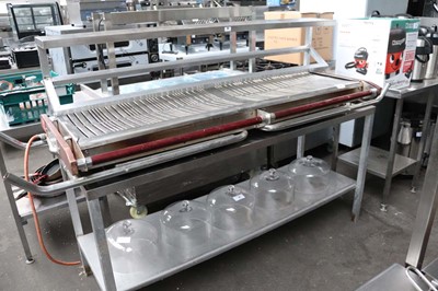 Lot 55 - 175cm stainless steel preparation unit with...