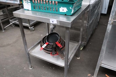 Lot 59 - 66cm stainless steel preparation table with...
