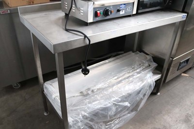Lot 69 - 120cm stainless steel preparation table with...