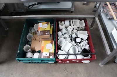 Lot 74 - 2 plastic stacking trays containing assorted...