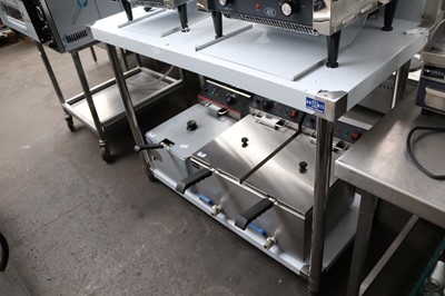 Lot 83 - 120cm stainless steel preparation table with...