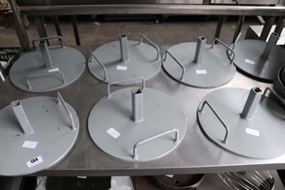 Lot 104 - 7 heavy duty weighted stands