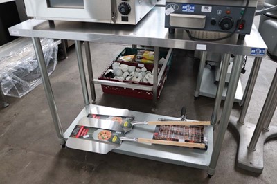 Lot 118 - 120cm stainless steel preparation table with...