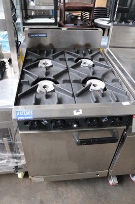 Lot 144 - 60cm gas Blue Seal 4 burner cooker with single...