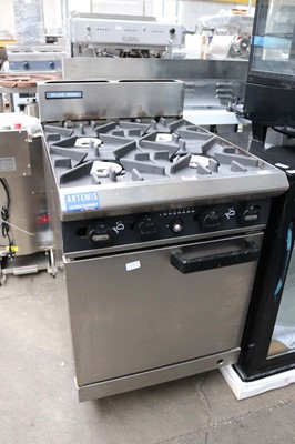 Lot 152 - 60cm gas Blue Seal 4 burner cooker with single...