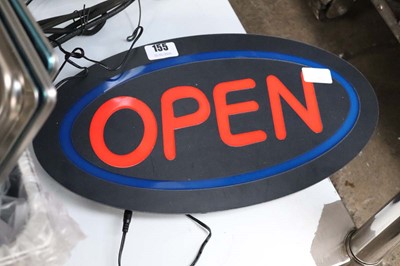Lot 155 - 'Open' sign