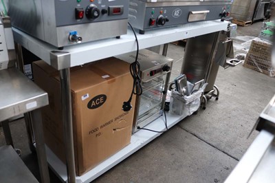 Lot 159 - 150cm stainless steel preparation table with...