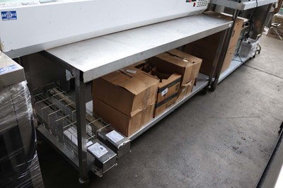 Lot 162 - 160cm stainless steel preparation table with...