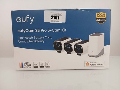 Lot 2101 - Boxed Eufy Eufycam S3 Pro 3 cam kit