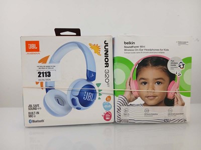 Lot 2113 - Boxed JBL Junior 320BT & Belkin Soundform mini...