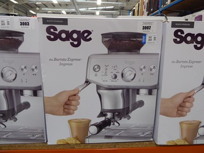 Lot 3002 - Sage Barista Express Impress coffee machine,...