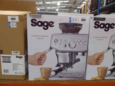 Lot 3003 - Sage Barista Express Impress coffee machine,...