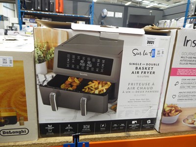 Lot 3031 - Sur La Table single or double basket air fryer,...