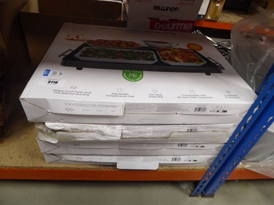 Lot 3110 - Four Chefman family sized glass top warming...
