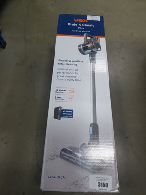Lot 3150 - Vax Blade 4 Classic Plus cordless vacuum, boxed