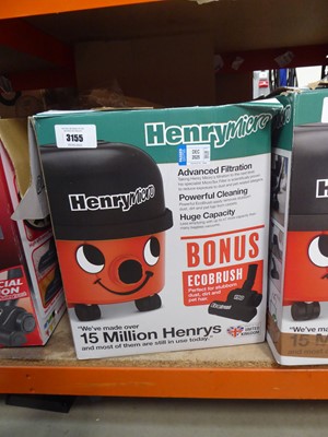 Lot 3155 - Henry Micro tug along vacuum cleaner, boxed...