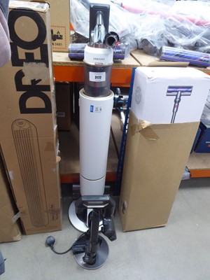 Lot 3172 - Samsung Bespoke Jet vacuum on stand with some...