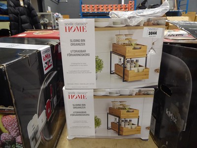 Lot 3044 - 2x Seville 6 sliding bin organisers, each boxed