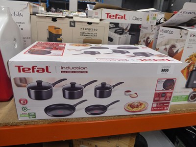Lot 3055 - Tefal induction pan set, boxed