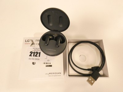 Lot 2121 - Boxed pair of LG UFP5 wireless earbuds, boxed