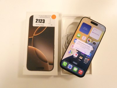 Lot 2123 - Boxed Apple iPhone 16 Pro. 128GB. Model Number:...