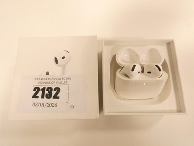 Lot 2132 - Boxed pair of Apple Airpods 4th Generation....
