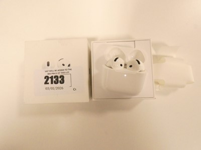 Lot 2133 - Boxed pair of Apple Airpods 4th Generation....
