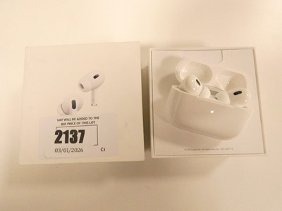 Lot 2137 - Boxed pair of Apple Airpods Pro 2nd Generation....