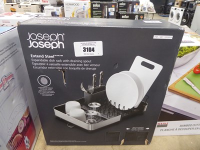 Lot 3104 - Joseph Joseph extend steel dish rack, boxed,...