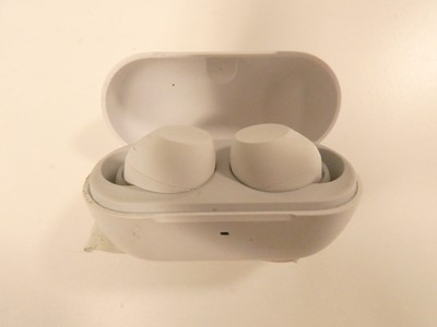 Lot 2167 - Unboxed pair of Sony earbuds with charging case