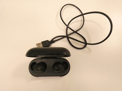 Lot 2168 - Unboxed pair of Sony earbuds with charging...