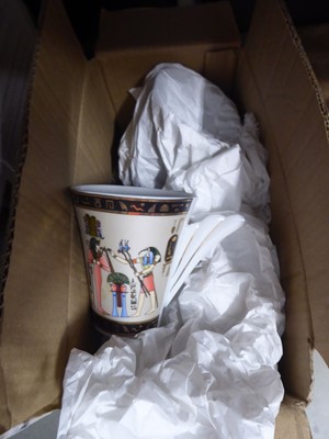 Lot 3064 - Cut glass decanter and mugs