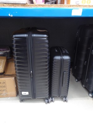 Lot 3248 - Samsonite black hard shelled 2 piece luggage...