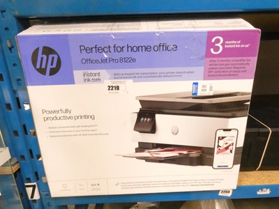 Lot 2219 - Boxed HP Office Jet Pro 8122E printer