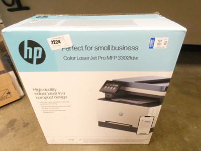 Lot 2224 - Boxed HP Colour Laser Jet Pro MFP 3302FDW printer