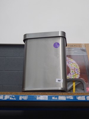 Lot 3301 - Simple Human stainless steel trash can