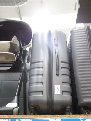 Lot 3208 - Dark grey hard shelled wheeled luggage case set