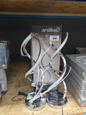 Lot 3243 - 2 boxed swirl lamps with 2 unboxed lamps