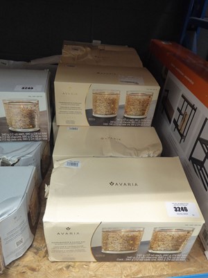 Lot 3246 - 8 Avaria pomegranate led candle sets