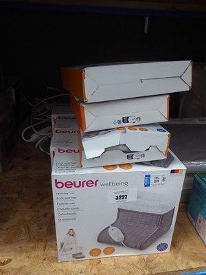 Lot 3227 - Approx. 4 Beurer wellbeing foot warmers, plus...